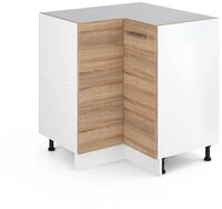 Vicco Eckunterschrank R-Line, Sonoma/Wei&szlig;, 75.6 cm ohne Arbeitsplatte (1-St)
