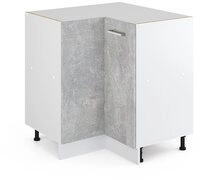 Vicco Eckunterschrank R-Line, Beton/Wei&szlig;, 75.6 cm ohne Arbeitsplatte (1-St)