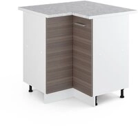 Vicco Eckunterschrank R-Line, Edelgrau/Wei&szlig;, 75.6 cm, AP Marmor (1-St)
