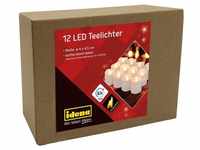 Idena LED-Kerze mit Flackereffekt 12er-Pack warmweiß (30469)