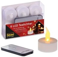 Idena Teelicht Idena - 6 St&uuml;ck LED Teelichte mit Fernbedienung, Elektrische Kerzen