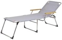 Fiam Gartenliege Sonnenliege Amigo 40 plus Grau mit Armlehne von FIAM