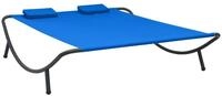 vidaXL Gartenliege Sonnenliege Stoff Blau