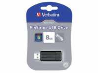 Verbatim Pin Stripe USB-Stick (Lesegeschwindigkeit 20 MB/s, mit einziehbarem