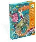 DJECO Kreativset Bastelpackung Glitzerbilder mit Glitzersand
