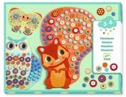 DJECO Kreativset Kollagen f&uuml;r die Kleinen Mosaik Milfiori Basteln mit Moosgummi