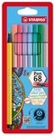 STABILO Faserstift STABILO Pen 68 Filzstift - 1 mm - pastell - 8er Etui