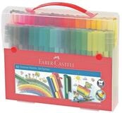 Faber-Castell Filzstift Faber-Castell Filzstifte Connector, 80er Set im Koffer