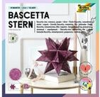Folia Bastelkartonpapier folia Faltbl&auml;tter Bascetta-Stern, lila / bedruckt