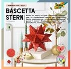 Folia Papiersterne folia Faltbl&auml;tter Bascetta-Stern, rot / bedruckt