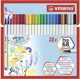 STABILO Pinselstift STABILO Pen 68 brush Premium-Filzstift - 24er Kartonetui