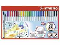 STABILO Pinselstift STABILO Pen 68 brush Premium-Filzstift - 25er Metalletui