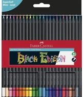 Faber-Castell Buntstift Farbstifte Black Edition Neon 3kant 24er-Sc leuchtende...