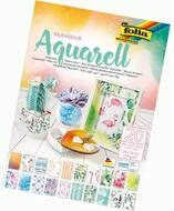 Folia Bastelkartonpapier folia Motivblock "Aquarell", 240 x 340 mm, 20 Blatt