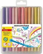 Eberhard Faber K&uuml;nstlerstift Faber-Castell Glitzer Filzstifte 24er...