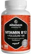 Vitamaze VITAMIN B12 1000 &mu;g hochdos.+B9+B6 vegan Tabletten Tabletten, 180 St.