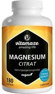 Vitamaze MAGNESIUMCITRAT 360 mg vegan Kapseln Kapseln, 180 St.