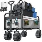 KESSER Bollerwagen, Bollerwagen faltbar Breite Reifen Handwagen Transportkarre