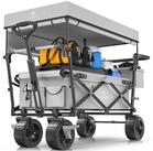 KESSER Bollerwagen, Bollerwagen faltbar GT9000 mit Dach Handwagen Transportwagen