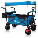 SAMAX Bollerwagen Faltbarer Offroad mit Dach - Blau