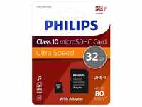 Philips Philips Micro SDHC Karte 32GB Speicherkarte UHS-I U1 Class 10...