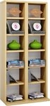 VCM Standregal CD DVD Regal Milano H. 92 x B. 42 x T. 20 cm, Holz CD DVD Stand...