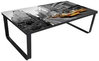 vidaXL Couchtisch Couchtisch mit Glasplatte Rechteckig (1-St)