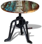 vidaXL Beistelltisch, Ablagetisch Altholz Gusseisen 60x(42-63) cm