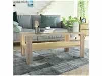 vidaXL Coffee Table With Lower Shelf - Oak