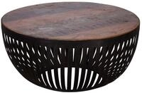 Wohnling Couchtisch WL5.547 Tisch Holz Massiv / Metall Wohnzimmertisch Design