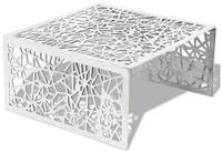 vidaXL Couchtisch Couchtisch Silbern Geometrisches Lochmuster Aluminium (1-St)