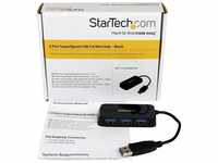 Startech.com STARTECH.COM 4 Port USB 3.0 SuperSpeed Hub - Schwarz - Portabler...