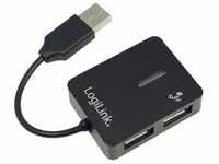 LogiLink USB-Verteiler LogiLink UA0139 4 Port USB 2.0-Hub Schwarz
