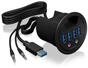 ICY BOX IB-HUB1403 USB-Adapter, 4 Port Tisch-Hub mit USB Type-A Anschluss, 5 V,...