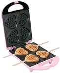 bestron Waffeleisen DSW271, 780 W, Herzwaffeln am Stiel &ndash; 780 W, inkl. St&auml;bchen