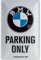 Nostalgic-Art Metallschild Blechschild 20 x 30cm - BMW - Parking Only White