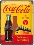 Nostalgic-Art Metallschild Blechschild 30 x 40 cm - Coca-Cola - Coca-Cola In Bottles