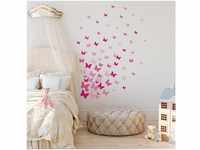 RoomMates Wandsticker Schmetterlinge (75 Teile) pink