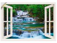 Art-Land Fensterblick Wasserfall in Kanchanaburi 100x70cm (76651702-0)