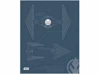 Komar Star Wars Blueprint Sith TIE-Fighter 40x50cm