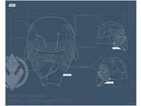 Komar Poster Star Wars EP9 Blueprint Kylo Helmet, Star Wars (1 St),...