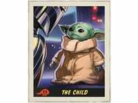 Komar Wandbild Mandalorian The Child Trading Card, Disney, Star Wars (1 St),