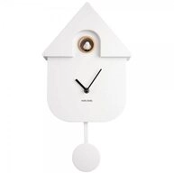 Karlsson Uhr Kuckucksuhr Wall Clock Modern Cuckoo Wei&szlig; (41cm)