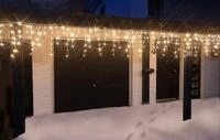 Star-Max LED Lichtleiste LED Eisregen-Lichterkette 960 warmweisse LEDs 24,0m Au&szlig;en +