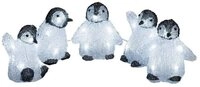 KONSTSMIDE LED-Lichterkette 6266-203 LED Acryl 5er Babypinguine kw au&szlig;en
