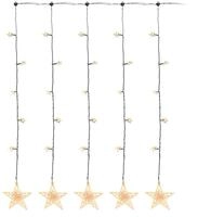 Spetebo Lichtervorhang Stern Lichtervorhang 105x100 cm warmwei&szlig;, 30-flammig, mit 5