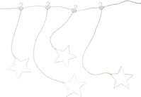 KONSTSMIDE LED-Lichtervorhang Weihnachtsdeko, mit 8 Plexisternen und warmwei&szlig;en