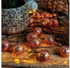 esotec LED Gartenleuchte orientalische Solarkette 20 Kugeln 9,5m +2m Zuleitung 3000K
