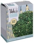 Spetebo LED-Lichternetz LED Buchsbaum Beleuchtung mit 144 LED warm wei&szlig;,