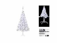 vidaXL Künstlicher Weihnachtsbaum mit LEDs & Kugeln 210 cm 910 Zweige (3077667)